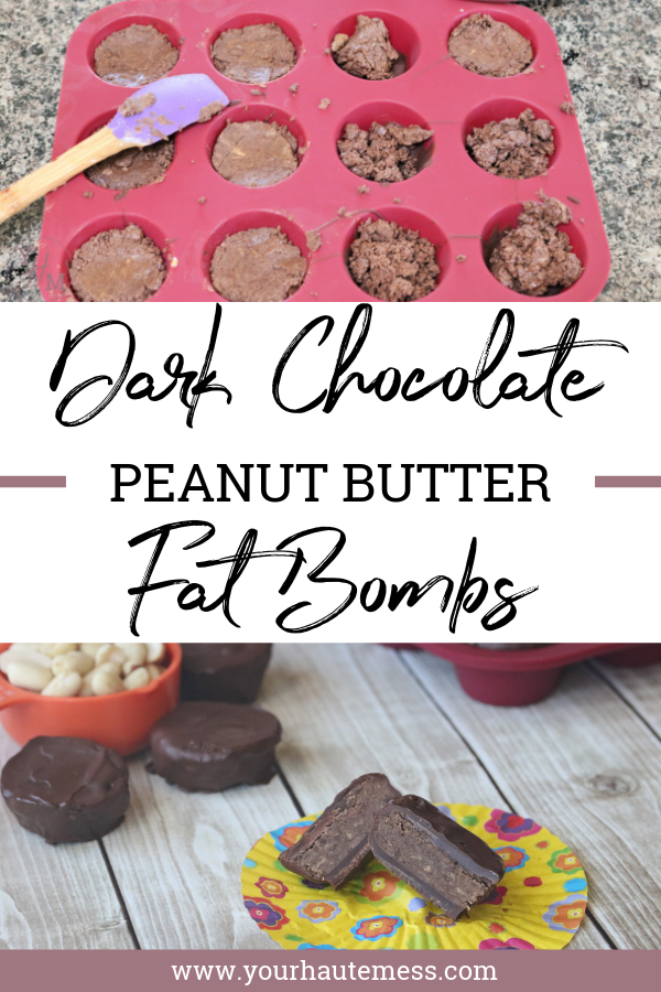 For that moment when your sweet cravings take over! These dark chocolate peanut butter fat bombs will hit the stop. Also, dairy and gluten free!!! #ketorecipes #fatbombs #chocolatepeanutbutter